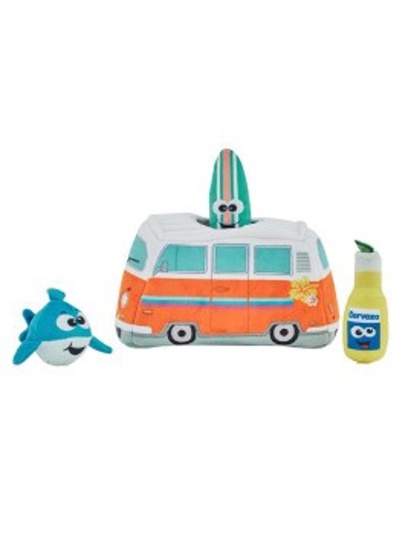 Outward Hound Hide A Surf Van Plush Dog Puzzle Toy Multicolor