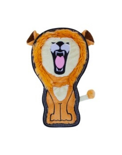 Outward Hound Tough Seamz Lion Durable Plush Dog Toy Tan Medium