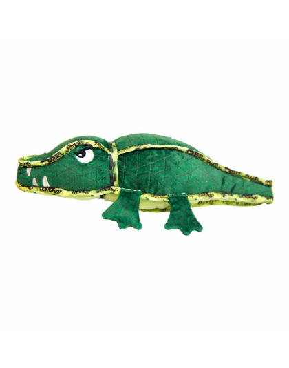 Outward Hound Xtreme Seamz Alligator Plush Dog Toy Green Medium