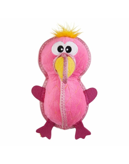 Outward Hound Xtreme Seamz Flamingo Durable Plush Dog Toy Pink Medium