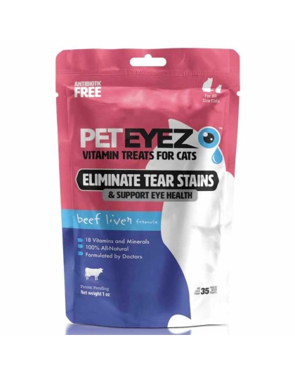 Pet Eyez Vitamin Treats for Cats Beef Liver Formula 1oz