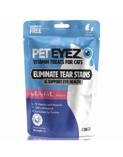 Pet Eyez Vitamin Treats for Cats Whitefish Formula 1oz