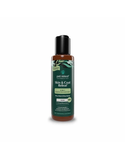 Pet Releaf Skin and Coat Releaf 2-in-1 CBD Shampoo & Conditioner Travel Size