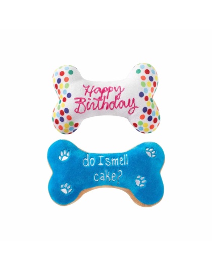 PetShop by Fringe Studio Birthday Bone Cookies Plush Dog Toy
