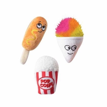 PetShop by Fringe Studio Cheat Day Plush Dog Toy Set Small 3pc