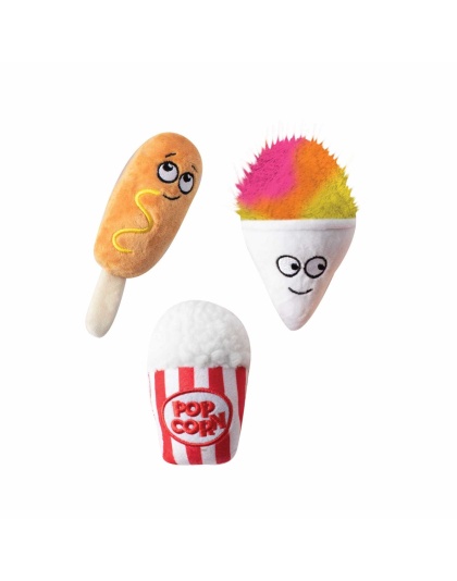 PetShop by Fringe Studio Cheat Day Plush Dog Toy Set Small 3pc