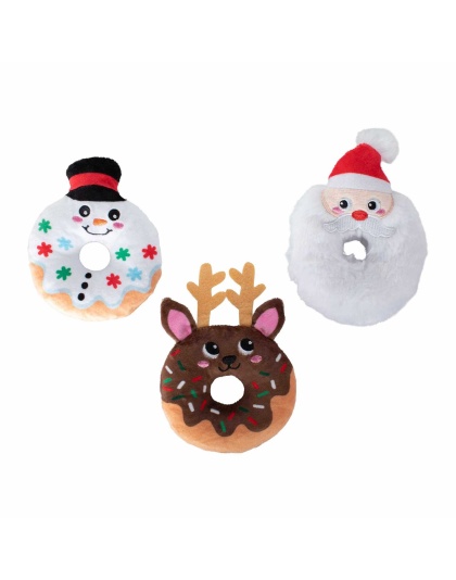 PetShop by Fringe Studio Hole Lot Of Holiday Fun Plush Dog Toy Small 3pc