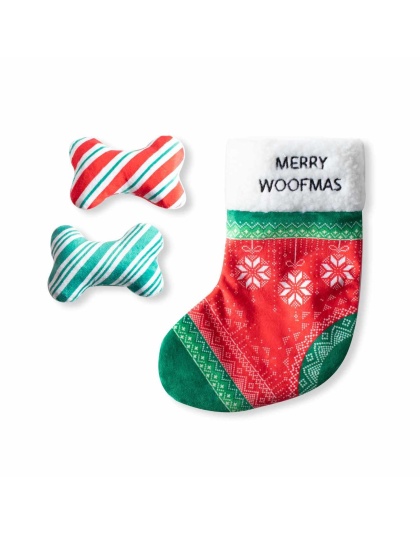 PetShop by Fringe Studio Merry Woofmas Hide & Seek Plush Dog Toy