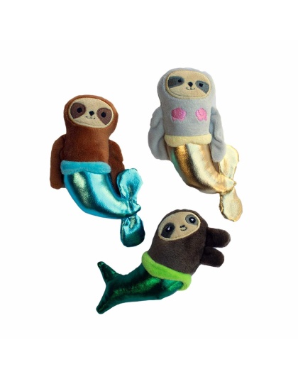 PetShop by Fringe Studio Mersloth Plush Dog Toy Set Small 3pc