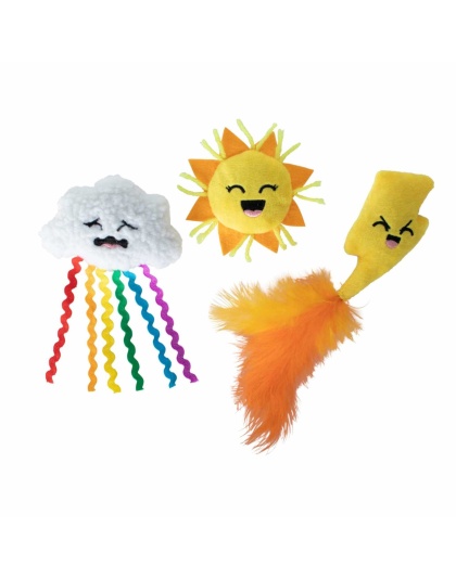 PetShop by Fringe Studio Purr-fect Weather Cat Toy Set 3pc