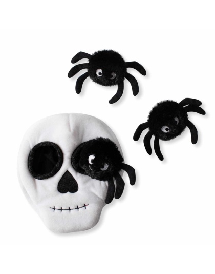 PetShop by Fringe Studio Skull With Spiders Hide & Seek Plush Dog Toy