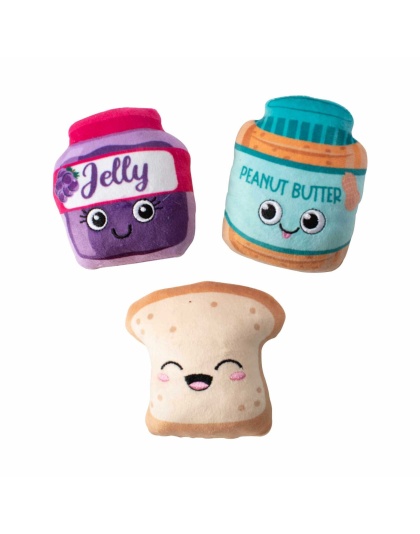 PetShop by Fringe Studio Sticky Situation Plush Dog Toy Set Small 3pc