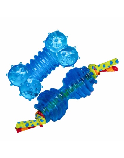 Petstages Orka Chew Pair Mini Bone & Dumbbell Dog Toys 2pc
