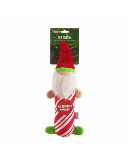 Petstages Stuffing Free Big Squeak Gnome Dog Chew Toy Red