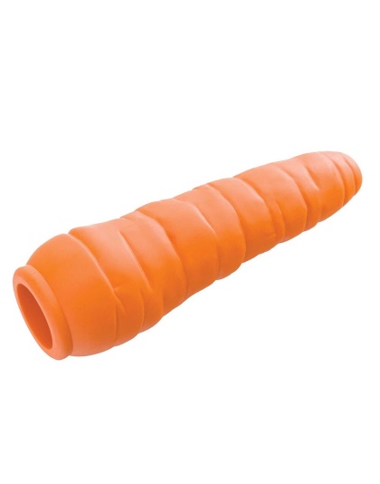 Planet Dog Orbee-Tuff Carrot Treat-Dispensing Dog Chew Toy Orange