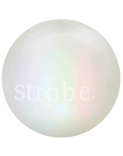 White - Planet Dog Orbee-Tuff Strobe Ball Light Up Dog Toy
