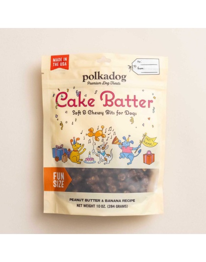 Polkadog Cake Batter Peanut Butter and Banana Soft & Chewy Dog Treats  - 10oz