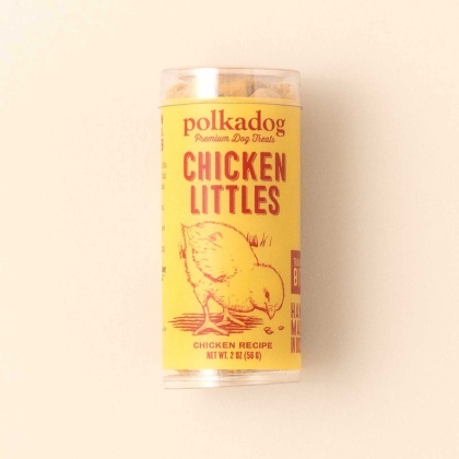 Polkadog Chicken Littles Training Bits Crunchy Dog and Cat Treats  - Mini Tube 2oz
