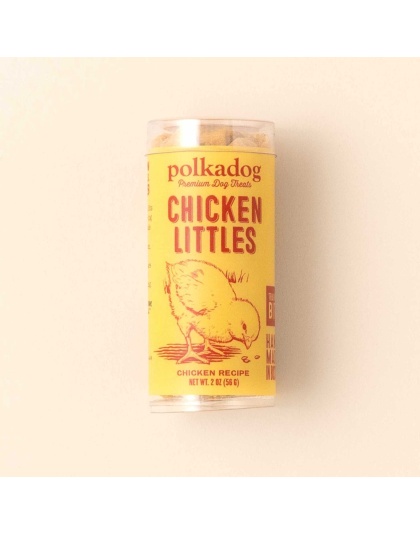 Polkadog Chicken Littles Training Bits Crunchy Dog and Cat Treats  - Mini Tube 2oz