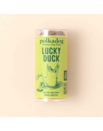 Polkadog Lucky Duck Training Bits Crunchy Dog and Cat Treats Mini Tube 2.5oz
