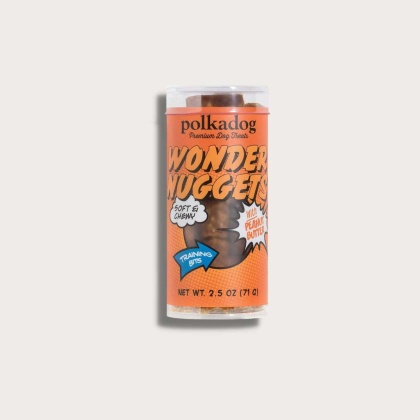 Polkadog Wonder Nuggets Training Bits Peanut Butter Soft & Chewy Dog Treats  - Mini Tube 2.5oz