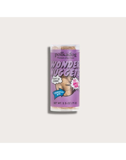 Polkadog Wonder Nuggets Training Bits Pork & Apple Soft & Chewy Dog Treats Mini Tube  - Mini Tube 2.5oz