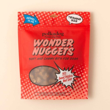 Polkadog Wonder Nuggets Training Bits Sweet Potato & Beef Liver Soft & Chewy Dog Treats  - 10oz