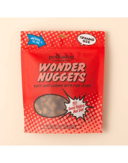 Polkadog Wonder Nuggets Training Bits Sweet Potato & Beef Liver Soft & Chewy Dog Treats  - 10oz