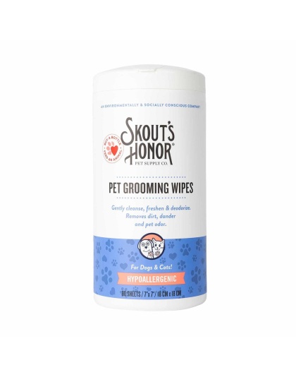 Skout's Honor Pet Grooming Wipes for Dogs & Cats 80ct