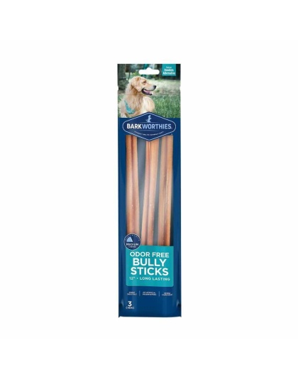 Barkworthies Bully Stick - Odor Free  - 12'' (3-Pack SURP)