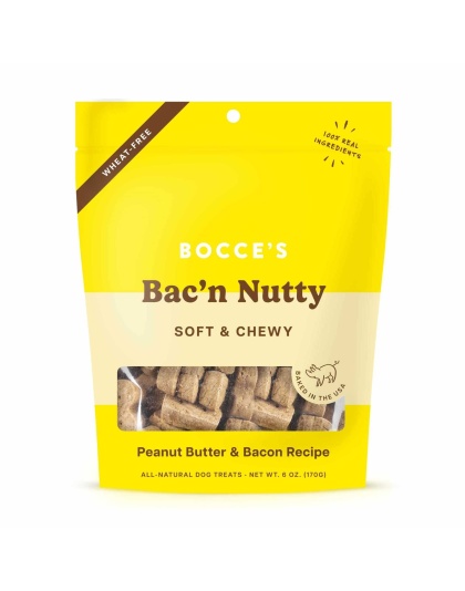 Bocce's Bakery Bac'N Nutty Soft & Chewy Dog Treats 6oz