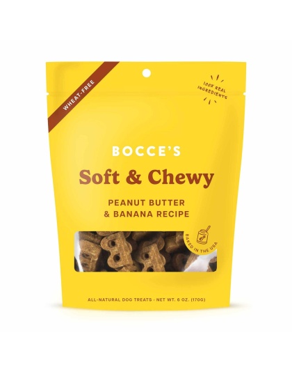 Bocce's Bakery Peanut Butter & Banana Soft & Chewy Dog Treats 6oz