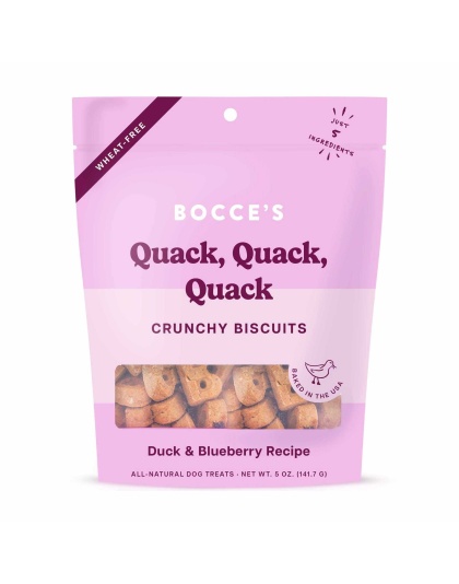 Bocce's Bakery Quack Quack Quack Biscuit Bags Dog Treats 5oz