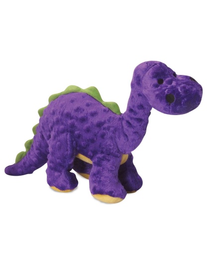 Purple - goDog Dinos Bruto w/Chew Guard Plush Dog Toy - Large