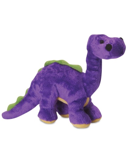 Purple - goDog Dinos Bruto w/Chew Guard Plush Dog Toy - Small