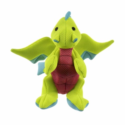 Green - goDog Dragons w/Double Chew Guard Plush Dog Toy  - Large