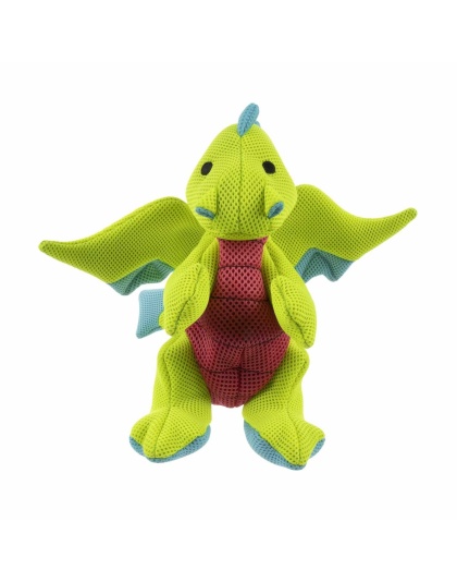 Green - goDog Dragons w/Double Chew Guard Plush Dog Toy  - Large