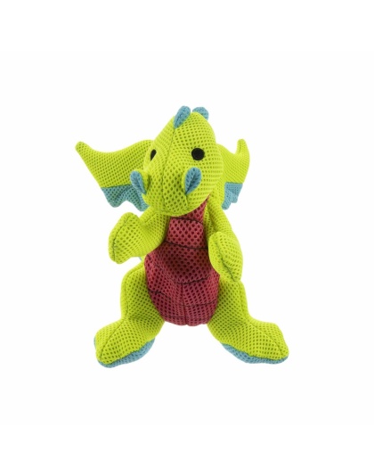 Green - goDog Dragons w/Double Chew Guard Plush Dog Toy  - Small