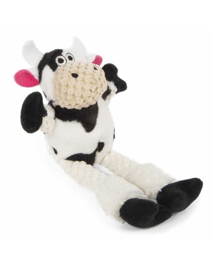 goDog Just For Me Checkers Skinny Cow w/Chew Guard Plush Dog Toy
