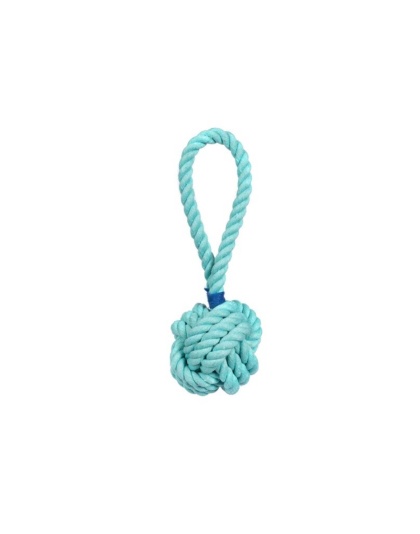Aqua - Jax & Bones Celtic Knot Rope Dog Toy - Small 3"