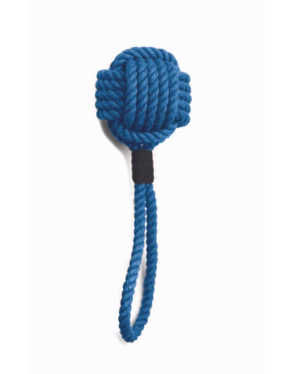 Blue - Jax & Bones Celtic Knot Tie Rope Dog Toy  - Large 5"