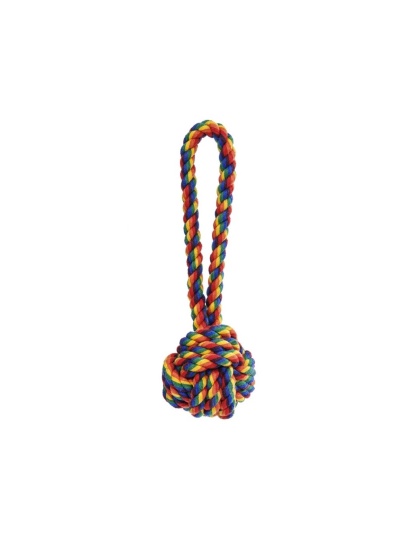 Rainbow - Jax & Bones Celtic Knot Rope Dog Toy   - Small 3"