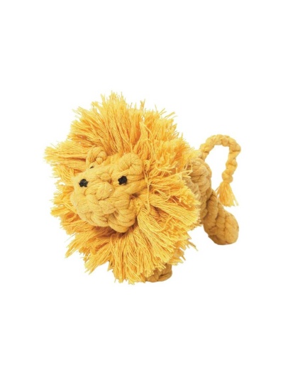 Jax & Bones Larry the Lion Rope Dog Toy Large 6"