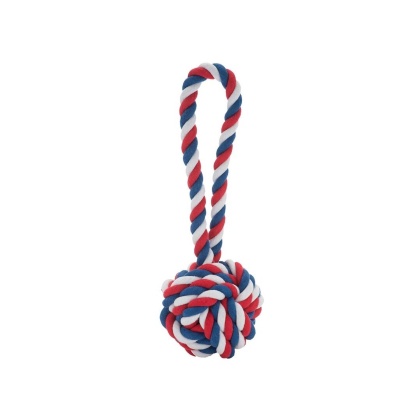 Red, White and Blue - Jax & Bones Knot Rope Dog Toy   - Large 6"