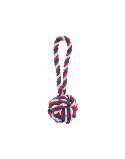 Red, White and Blue - Jax & Bones Knot Rope Dog Toy   - Large 6"