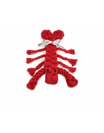 Jax & Bones Louie the Lobster Rope Dog Toy  - Large 9"
