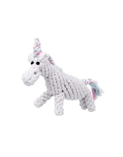 Jax & Bones Unicorn Rope Dog Toy 8"