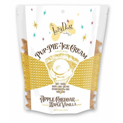 Lazy Dog Pup-PIE & Ice Cream Slices Apple Cheddar w/ Maple & Vanilla Dog Treat 5oz