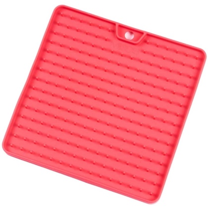Watermelon - Messy Cats Silicone Reversible Interactive Feeding and Licking Mat - 5.5" x 5.5"