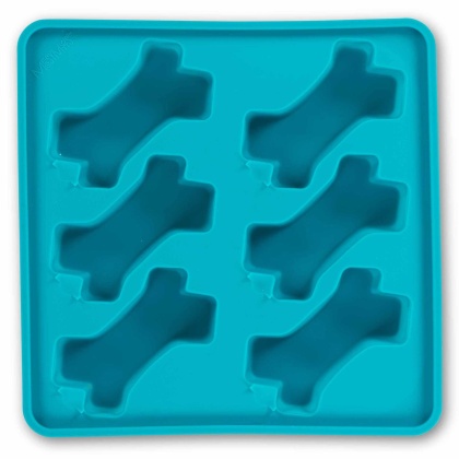 Blue - Messy Mutts Framed Silicone Popsicle Mold Bone Shape  - 10" x 10"